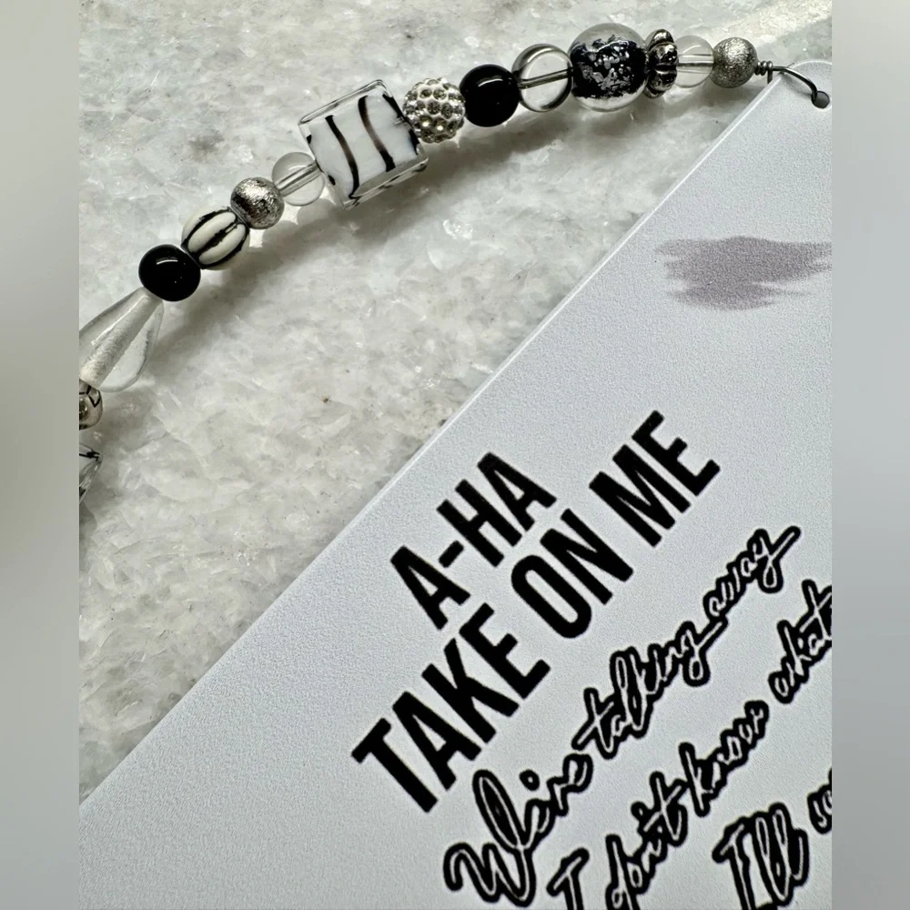 New A-ha Band Take On Me 80s Inspired Metal Wall Sign w/ Beaded Hanger 8” x 12”